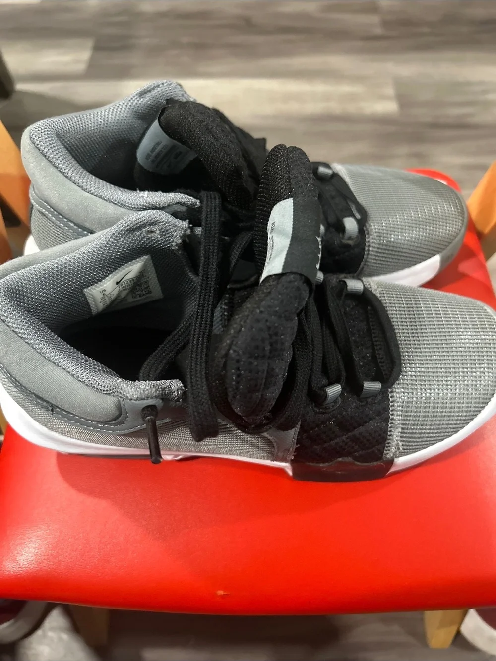 Nike Kids Black and Gray High-Top Sneakers